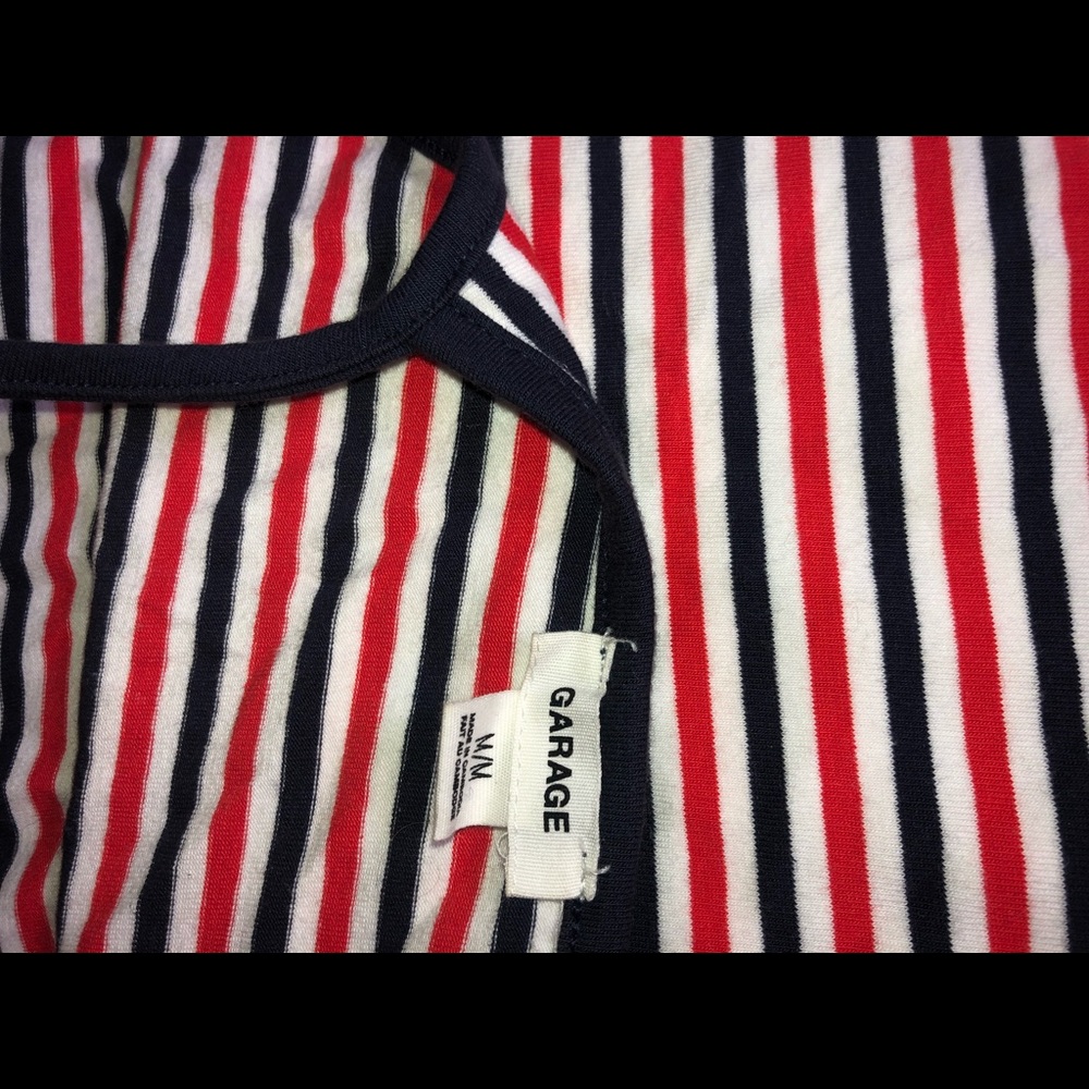 Striped cropped tank top